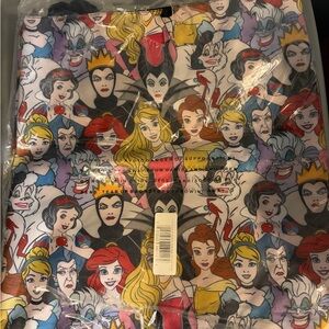 NEW Colorful Disney Villains and Princesses Tote Bag NWT